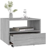 VidaXL Salontafel 55x55x40 cm bewerkt hout grijs sonoma eikenkleurig