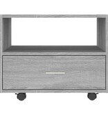 VidaXL Salontafel 55x55x40 cm bewerkt hout grijs sonoma eikenkleurig