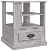 VidaXL Bijzettafel 50x50x60 cm bewerkt hout grijs sonoma eikenkleurig