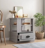 VidaXL Bijzettafel 50x50x60 cm bewerkt hout grijs sonoma eikenkleurig