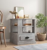 VidaXL Bijzettafel 50x50x60 cm bewerkt hout betongrijs