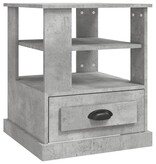 VidaXL Bijzettafel 50x50x60 cm bewerkt hout betongrijs