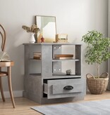 VidaXL Bijzettafel 50x50x60 cm bewerkt hout betongrijs