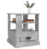 VidaXL Bijzettafel 50x50x60 cm bewerkt hout betongrijs