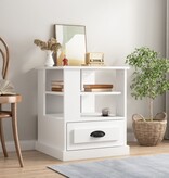 VidaXL Bijzettafel 50x50x60 cm bewerkt hout wit