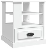 VidaXL Bijzettafel 50x50x60 cm bewerkt hout wit