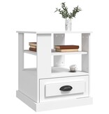 VidaXL Bijzettafel 50x50x60 cm bewerkt hout wit