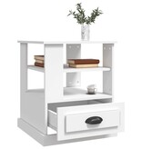 VidaXL Bijzettafel 50x50x60 cm bewerkt hout wit