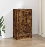 VidaXL Hoge kast 60x35,5x103,5 cm bewerkt hout gerookt eikenkleurig
