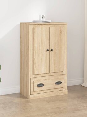 VidaXL Hoge kast 60x35,5x103,5 cm bewerkt hout sonoma eikenkleurig