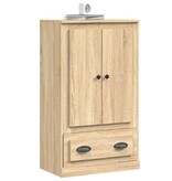 VidaXL Hoge kast 60x35,5x103,5 cm bewerkt hout sonoma eikenkleurig