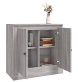 VidaXL Dressoir 70x35,5x67,5 cm bewerkt hout grijs sonoma eikenkleurig