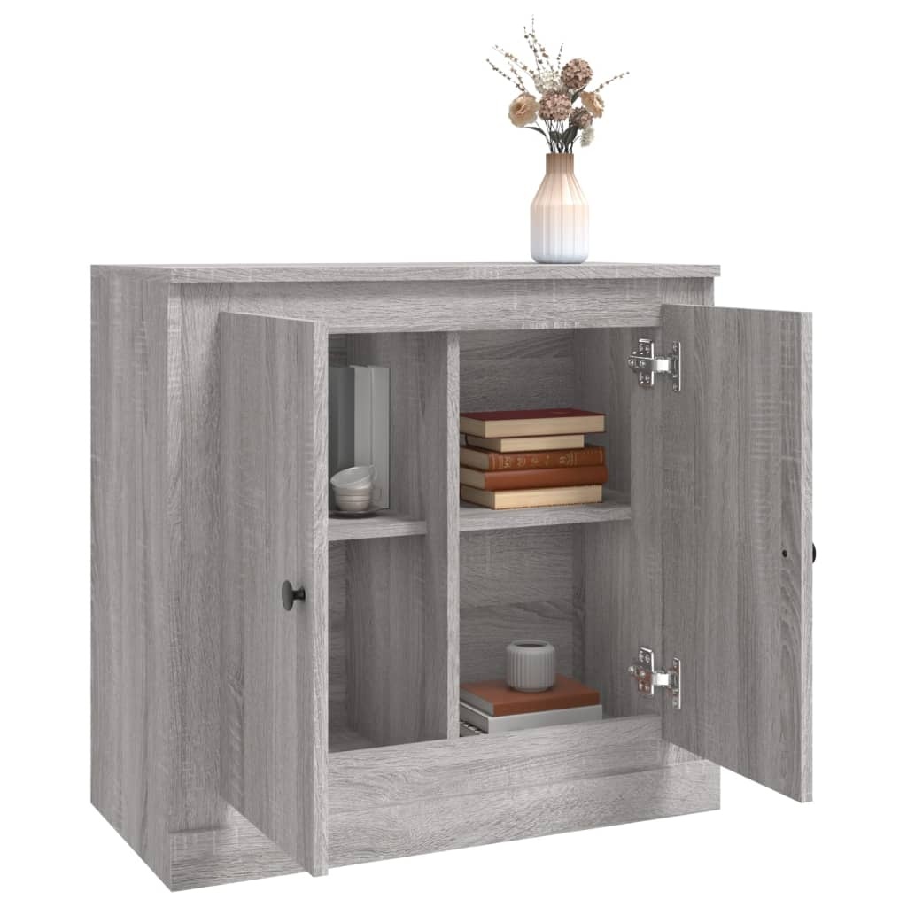 VidaXL Dressoir 70x35,5x67,5 cm bewerkt hout grijs sonoma eikenkleurig
