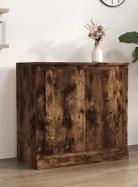 VidaXL Dressoir 70x35,5x67,5 cm bewerkt hout gerookt eikenkleurig