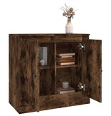 VidaXL Dressoir 70x35,5x67,5 cm bewerkt hout gerookt eikenkleurig