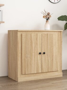 VidaXL Dressoir 70x35,5x67,5 cm bewerkt hout sonoma eikenkleurig