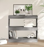 VidaXL Boekenkast/kamerscherm 80x30x72 cm grijs sonoma eikenkleurig