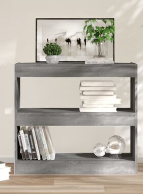 VidaXL Boekenkast/kamerscherm 80x30x72 cm grijs sonoma eikenkleurig