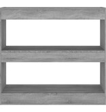 VidaXL Boekenkast/kamerscherm 80x30x72 cm grijs sonoma eikenkleurig