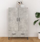 VidaXL Hoge kast 70x31x115 cm bewerkt hout betongrijs