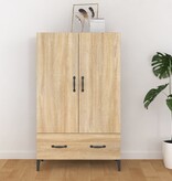 VidaXL Hoge kast 70x31x115 cm bewerkt hout sonoma eikenkleurig