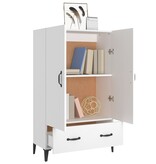 VidaXL Hoge kast 70x31x115 cm bewerkt hout wit