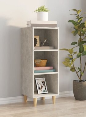 VidaXL Dressoir 34,5x32,5x90 cm bewerkt hout betongrijs