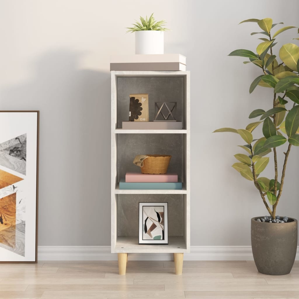 VidaXL Dressoir 34,5x32,5x90 cm bewerkt hout betongrijs