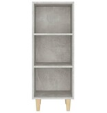 VidaXL Dressoir 34,5x32,5x90 cm bewerkt hout betongrijs