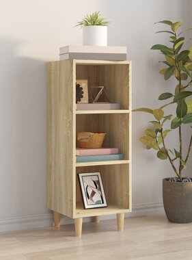 VidaXL Dressoir 34,5x32,5x90 cm bewerkt hout sonoma eikenkleurig