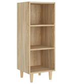 VidaXL Dressoir 34,5x32,5x90 cm bewerkt hout sonoma eikenkleurig