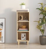 VidaXL Dressoir 34,5x32,5x90 cm bewerkt hout sonoma eikenkleurig