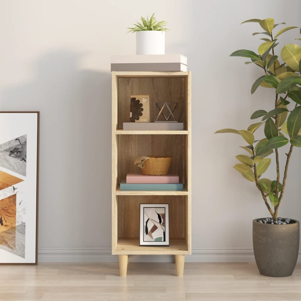 VidaXL Dressoir 34,5x32,5x90 cm bewerkt hout sonoma eikenkleurig