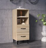 VidaXL Dressoir 34,5x34x90 cm bewerkt hout sonoma eikenkleurig