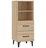 VidaXL Dressoir 34,5x34x90 cm bewerkt hout sonoma eikenkleurig