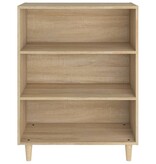 VidaXL Dressoir 69,5x32,5x90 cm bewerkt hout sonoma eikenkleurig