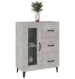 VidaXL Dressoir 69,5x34x90 cm bewerkt hout betongrijs