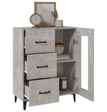 VidaXL Dressoir 69,5x34x90 cm bewerkt hout betongrijs