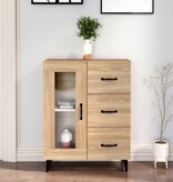 VidaXL Dressoir 69,5x34x90 cm bewerkt hout sonoma eikenkleurig