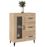 VidaXL Dressoir 69,5x34x90 cm bewerkt hout sonoma eikenkleurig