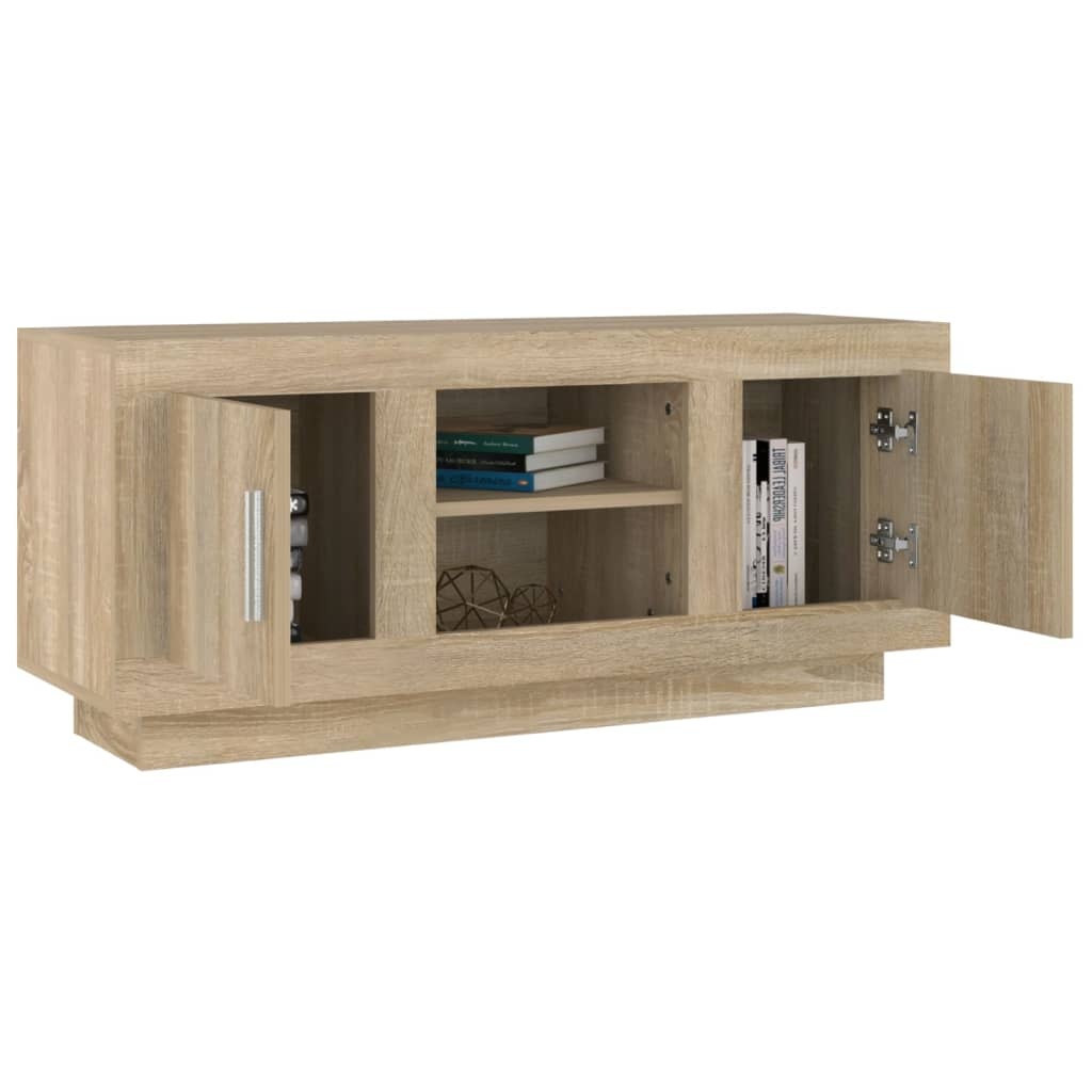 VidaXL Tv-meubel 102x35x45 cm bewerkt hout sonoma eikenkleurig