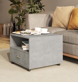 VidaXL Salontafel 55x55x40 cm bewerkt hout betongrijs