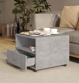 VidaXL Salontafel 55x55x40 cm bewerkt hout betongrijs