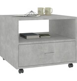 VidaXL Salontafel 55x55x40 cm bewerkt hout betongrijs