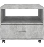 VidaXL Salontafel 55x55x40 cm bewerkt hout betongrijs