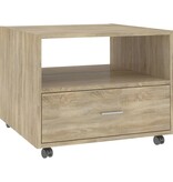 VidaXL Salontafel 55x55x40 cm bewerkt hout sonoma eikenkleurig