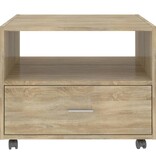 VidaXL Salontafel 55x55x40 cm bewerkt hout sonoma eikenkleurig