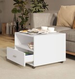 VidaXL Salontafel 55x55x40 cm bewerkt hout wit