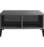 VidaXL Salontafel 60x60x30 cm bewerkt hout hoogglans grijs