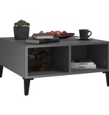 VidaXL Salontafel 60x60x30 cm bewerkt hout hoogglans grijs